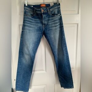Jack & Jones Tim Original Slim Straight Leg Jeans Denim Blue Men's Size 30 x 32